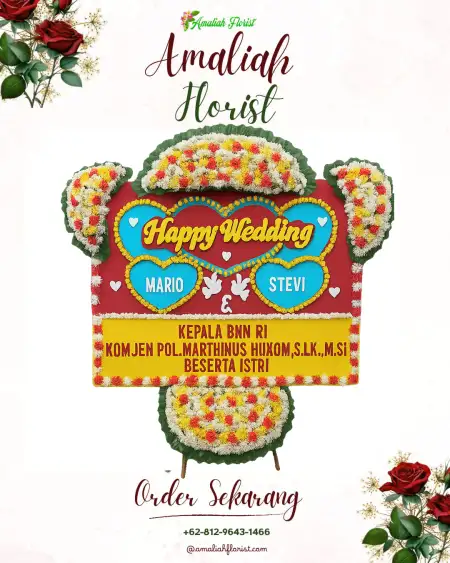 Papan Bunga Pernikahan Ngepon